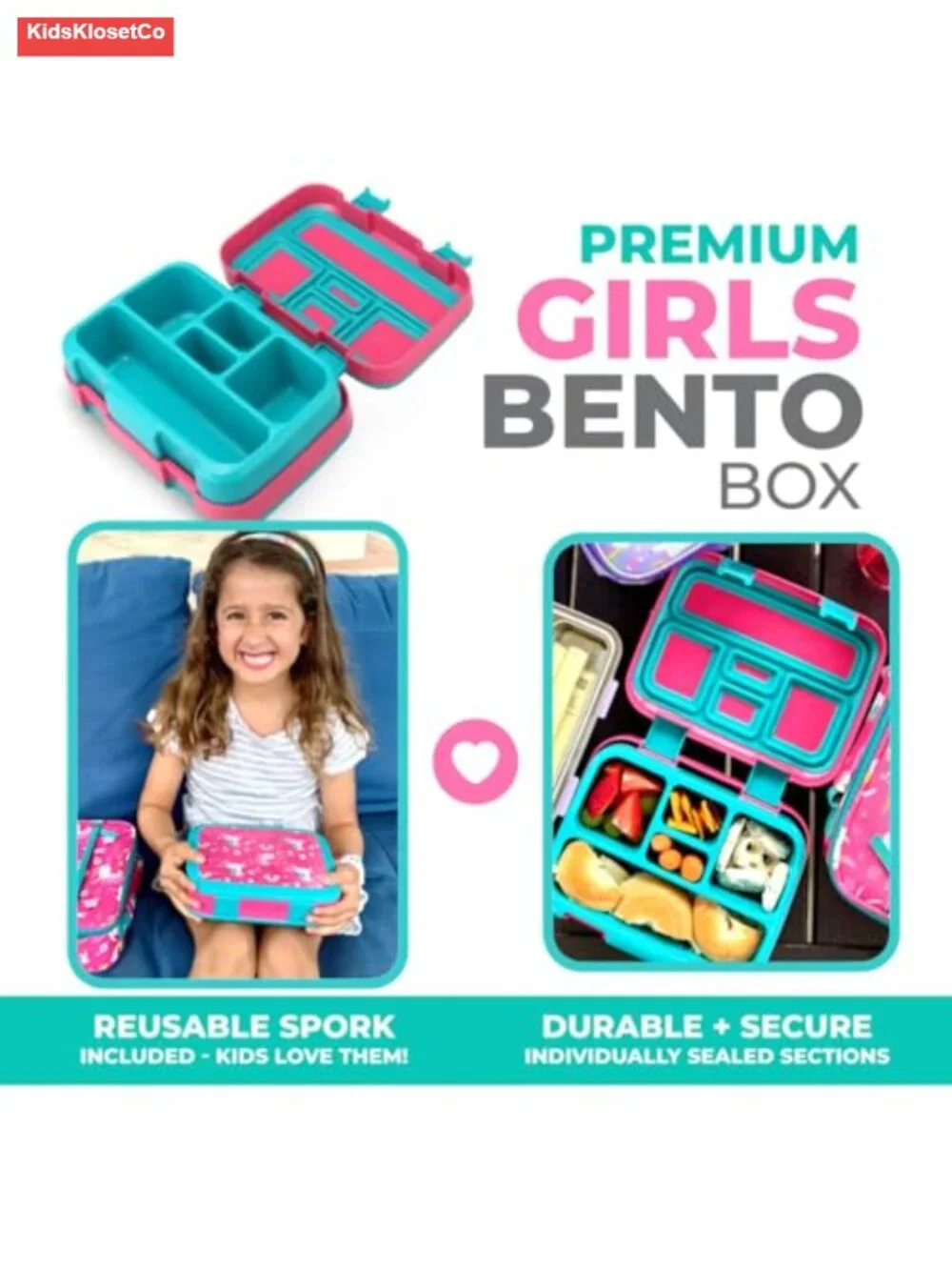 Kids Bento Lunch Box Set with Thermo, Bag & Ice Pack | Stainless Steel